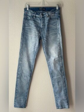Hyper Denim Men's Light Wash Blue Tapered Denim Streetwear Jeans Size 28x31
